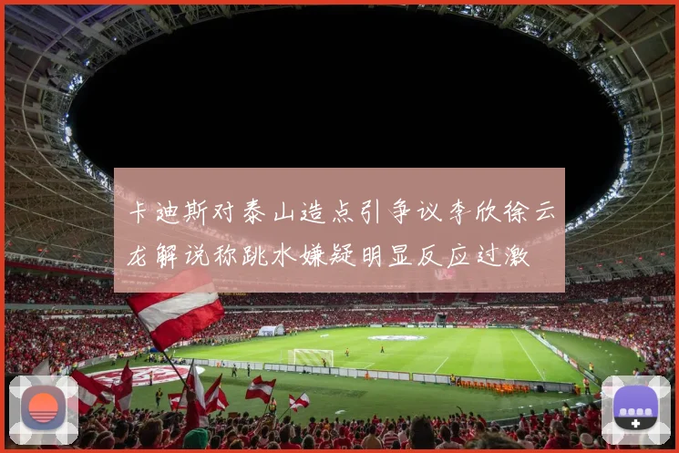 卡迪斯对泰山造点引争议李欣徐云龙解说称跳水嫌疑明显反应过激