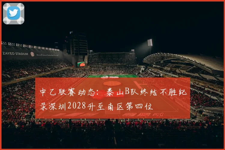 中乙联赛动态：泰山B队终结不胜纪录深圳2028升至南区第四位